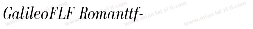 GalileoFLF Romanttf字体转换